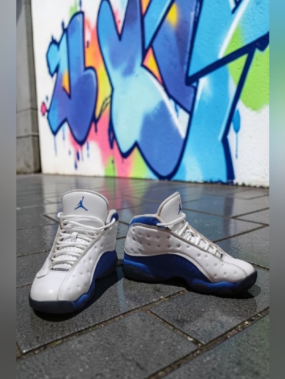 Air Jordan 13 Retro Hyper Royal White Blue Sneakers - (Size Men's 7.5)